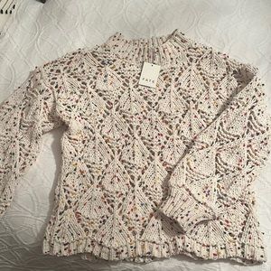 NWT cream pom sweater by Fate